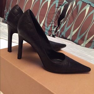 COPY - iBlack leather Quilted heel show stopper